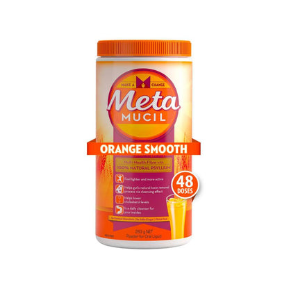 Metamucil Powder 48 Dose Daily Fibre Supplement Smooth Orange - 283g