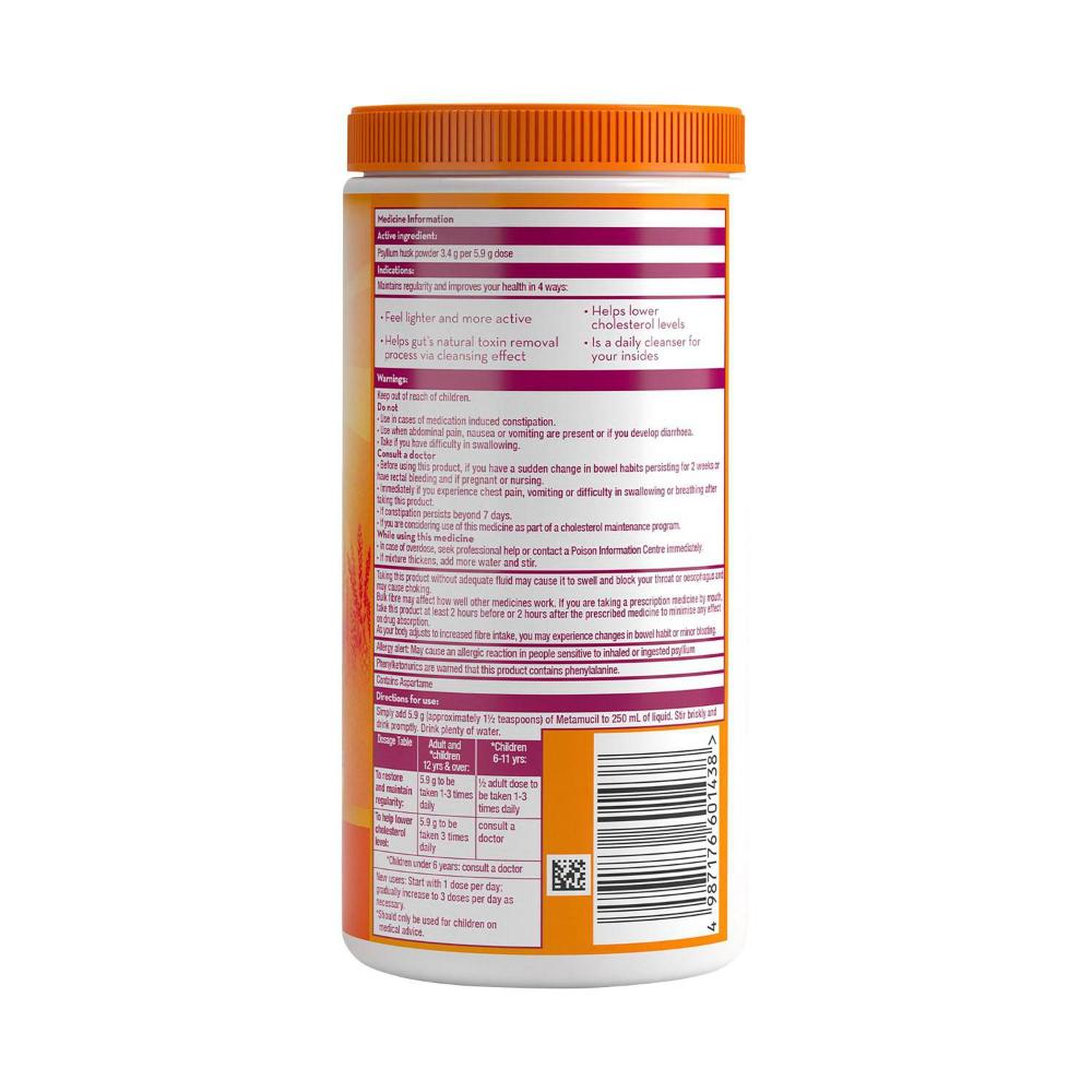 Metamucil Orange Smooth Daily Fibre Supplement 48 Doses - 283g