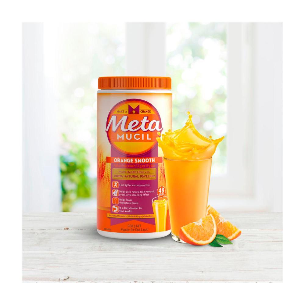 Metamucil Powder 48 Dose Daily Fibre Supplement Smooth Orange - 283g