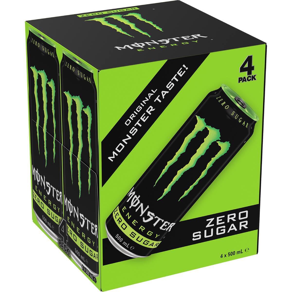 Monster Energy Zero Sugar Cans 500ml X 4 Pack