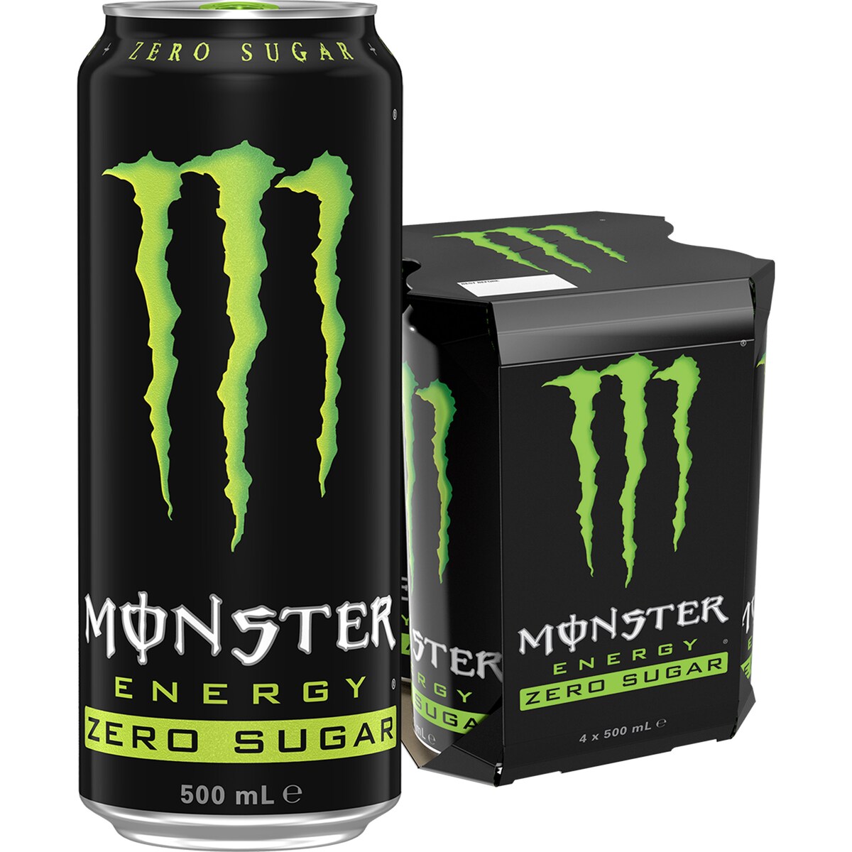 Monster Energy Zero Sugar Cans 500mL x 4 pack