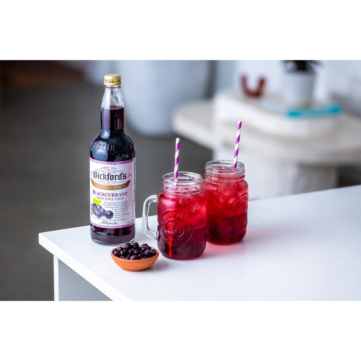 Bickford's Blackcurrant Fruit Juice Syrup 750mL
