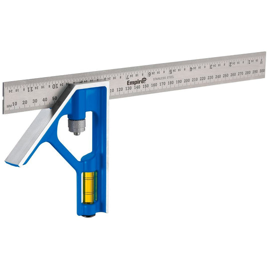 Empire Combination Square - 300mm - Stainless Steel - BLADE-LOCK™