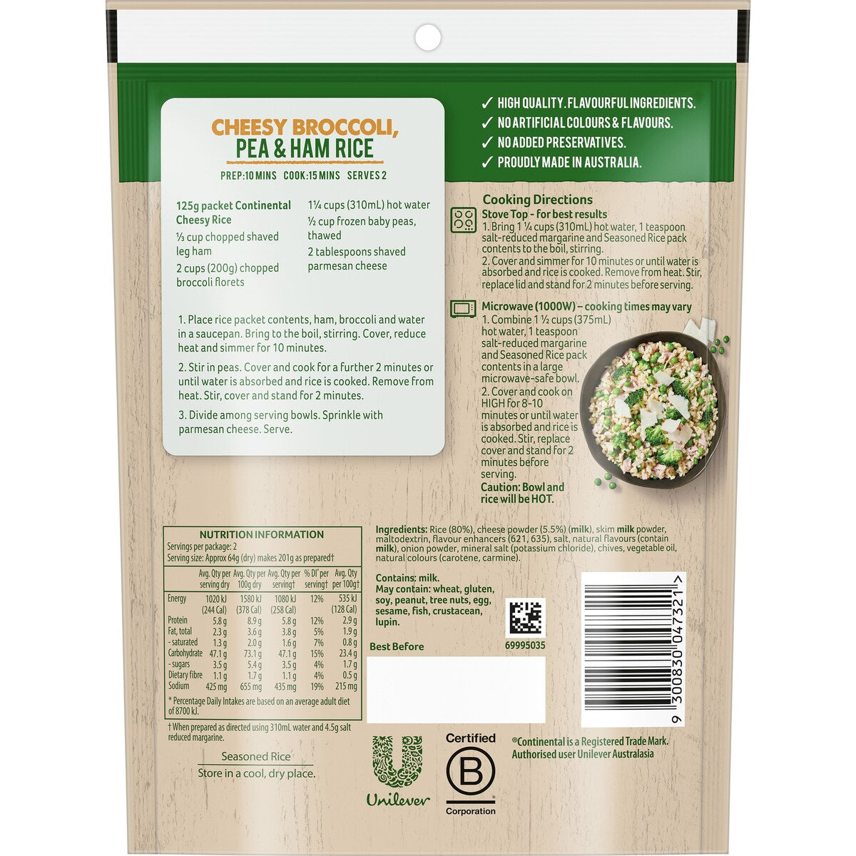 Continental Classics Tasty Cheesy Rice 125 G
