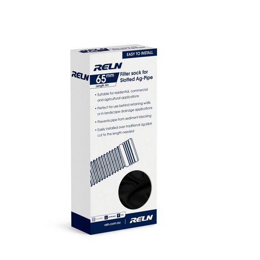 Reln 65mm x 3m Filter Sock For Slotted Ag-Pipe RAP6503SCK - Easy to Install