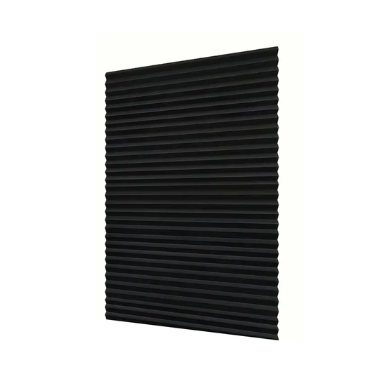 Pillar Temporary Stick on Pleated Blind - 120 x 180cm - Black