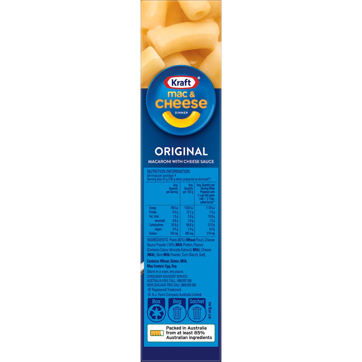 Kraft Mac & Cheese Macaroni Pasta Original Noodles 205g