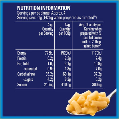 Kraft Mac & Cheese Macaroni Pasta Original Noodles 205g