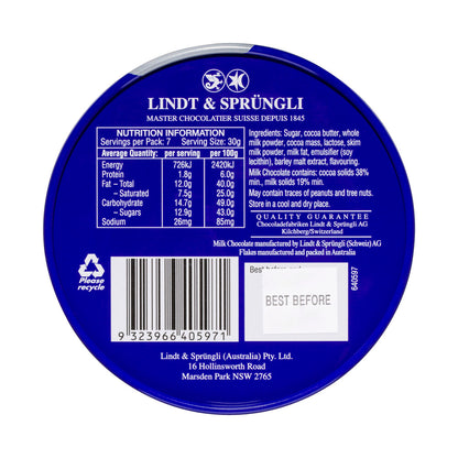 Lindt Hot Chocolate Flake Milk Tin - 210g
