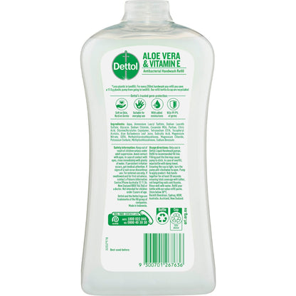 Dettol Antibacterial Liquid Hand Wash Hand Soap Refill Aloe Vera 950ml
