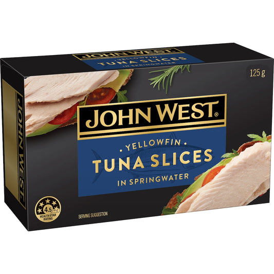 John West Wild Caught Yellowfin Tuna Slices In Springwater 125g