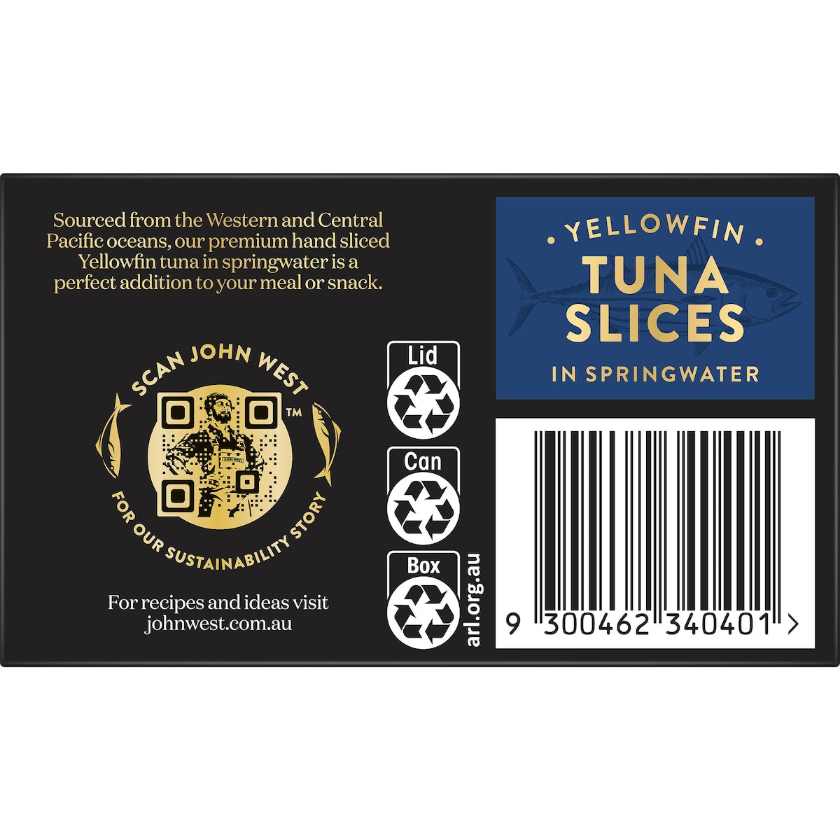 John West Yellowfin Tuna Slices In Springwater 125g