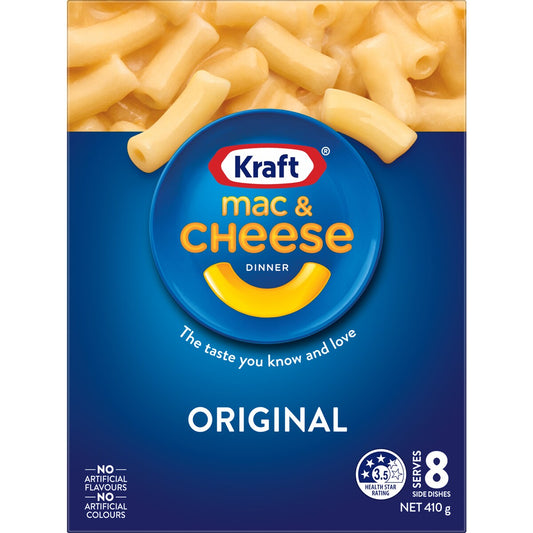Kraft Mac & Cheese Macaroni Pasta Original Instant Noodles 410g