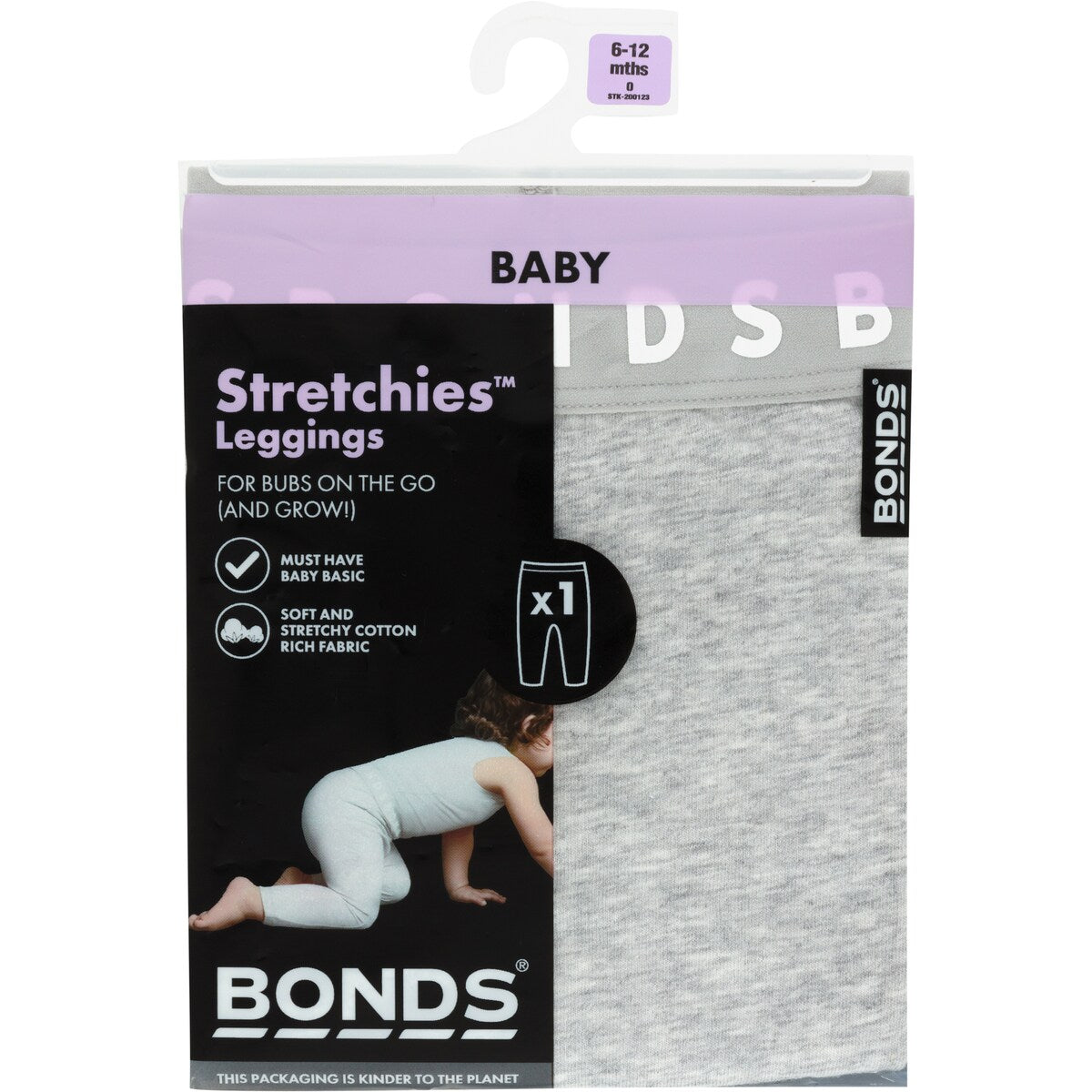 Bonds Baby Stretchy Legging Boy Size 000 To 2 Assorted Each