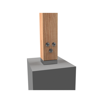 Vuepro Concealed Bolt Down Post Support - 90mm