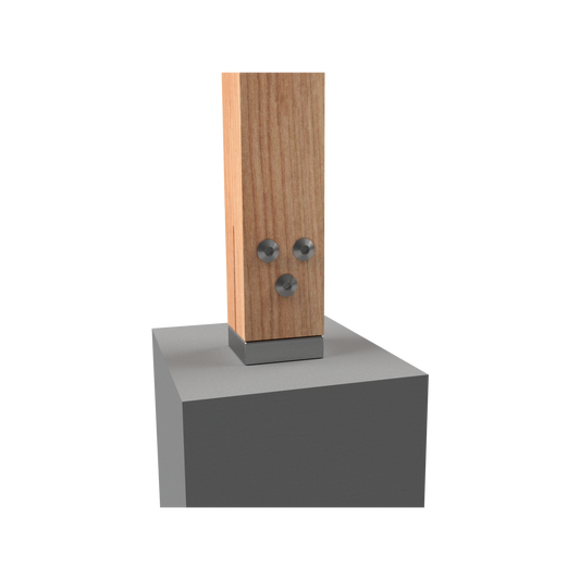 Vuepro Concealed Bolt Down Post Support - 90mm