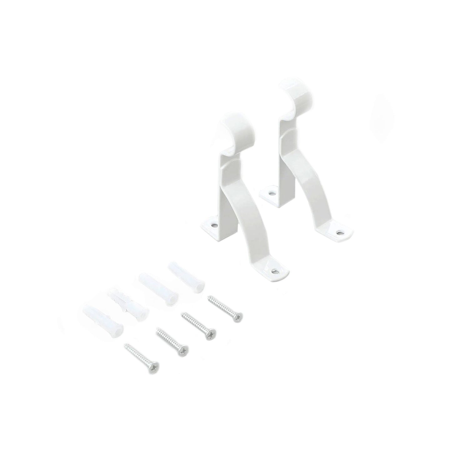 Windoware Curtain Rod Bracket - 16mm - White - 2 Pack