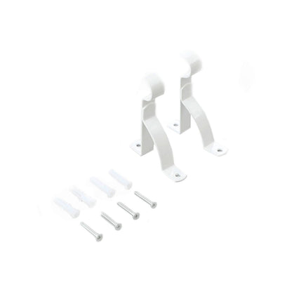 Windoware Curtain Rod Bracket - 16mm - White - 2 Pack