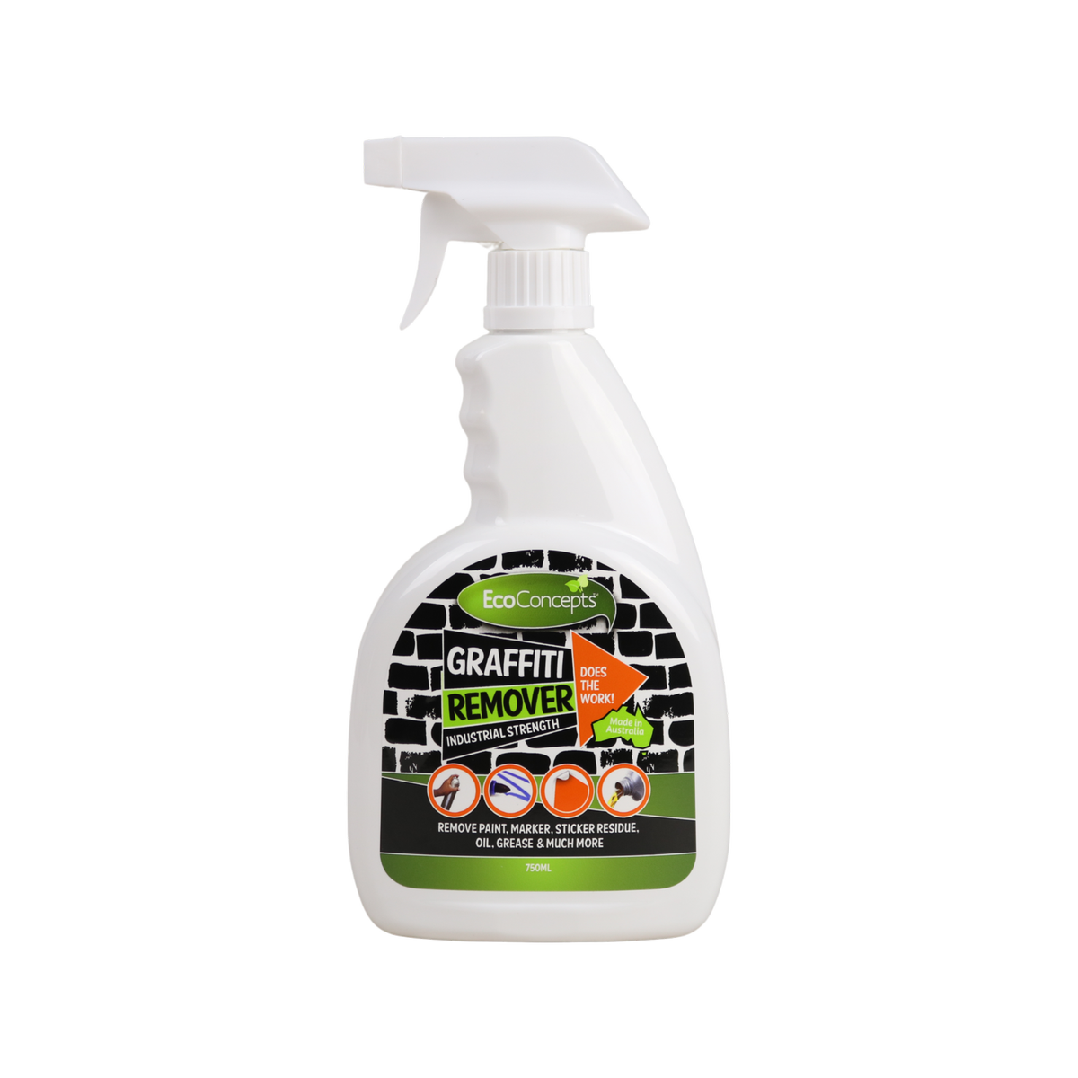 Ecoconcepts Graffiti Remover - 750ml Liquid - Industrial Strength - Versatile