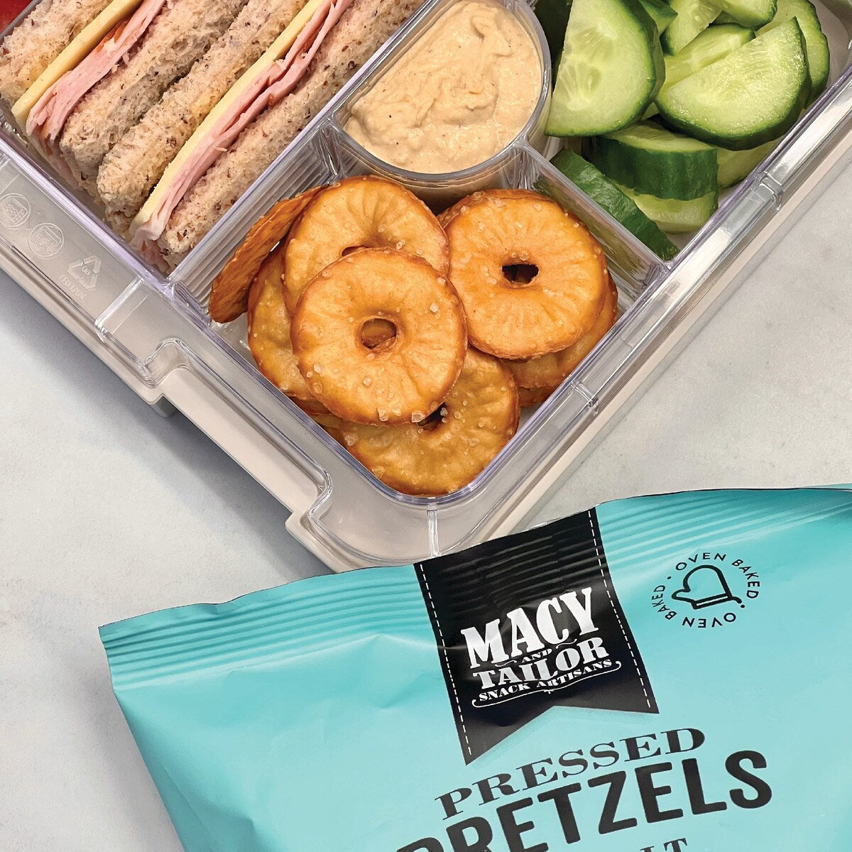 Macy and Tailor Oven Baked Pressed Pretzels Sea Salt 180g