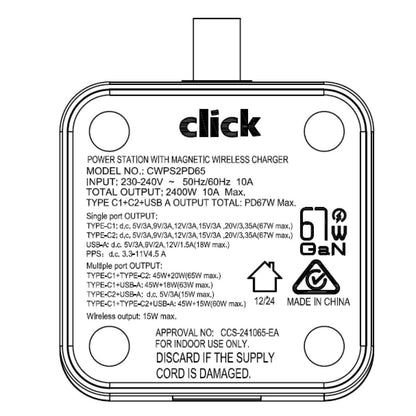 Click Power Station PD67W USB Charger