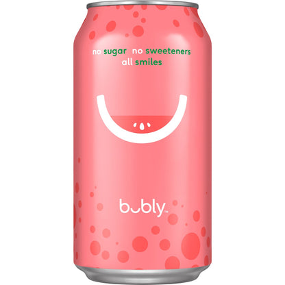 Bubly Watermelon Sparkling Water No Sugar Multipack Cans 375ml X 8 Pack