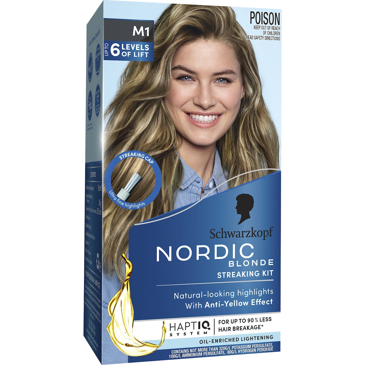 Schwarzkopf Nordic Blonde Hair Colour M1 Streaking Highlight Kit each