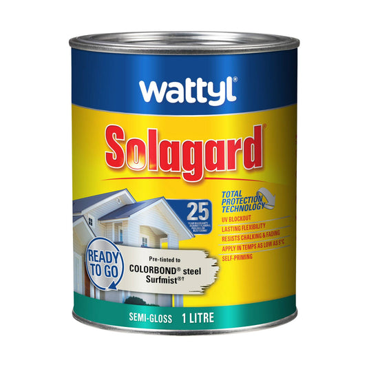 Wattyl Solagard Exterior Paint - 1L - Surfmist - Semi Gloss