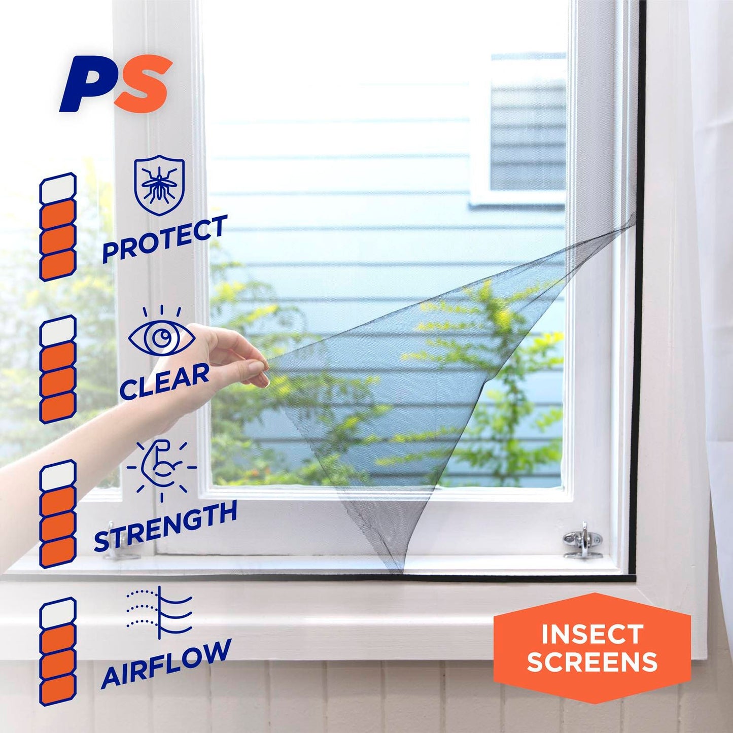 Permastik Removable Insect Screen - 1.5 x 1.3m