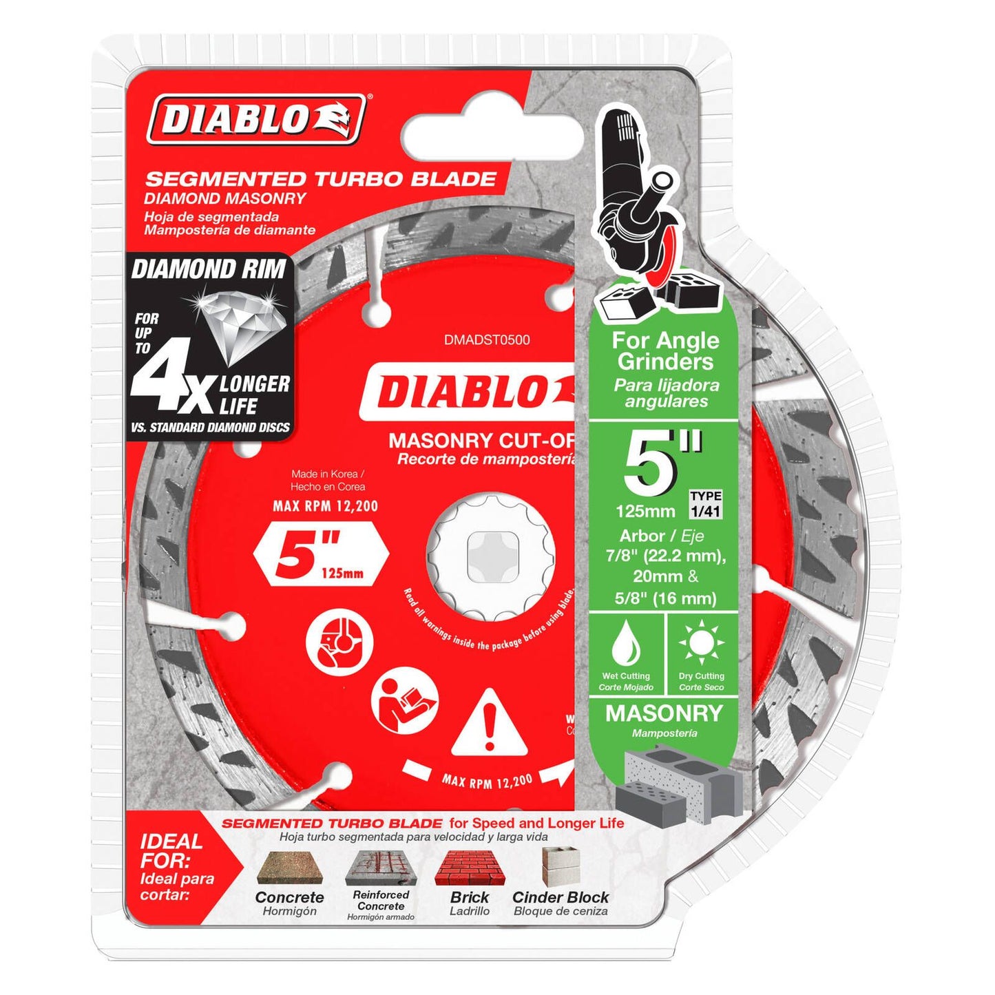 Diablo Diamond Disc - 5" - Segmented Turbo Cut Off