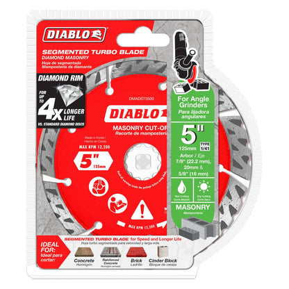 Diablo Diamond Disc - 5" - Segmented Turbo Cut Off