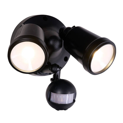 Brilliant Black Raptor III LED Twin Security Light - 20W - 1800 Lumens