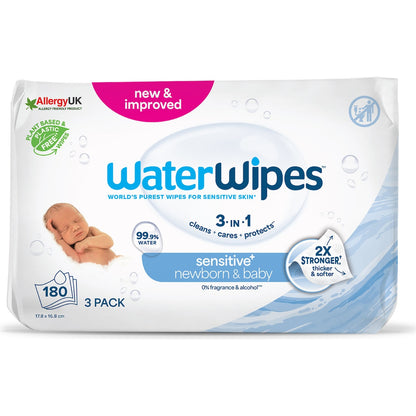 Waterwipes Baby & Newborn Sensitive Wipes 180 Pack