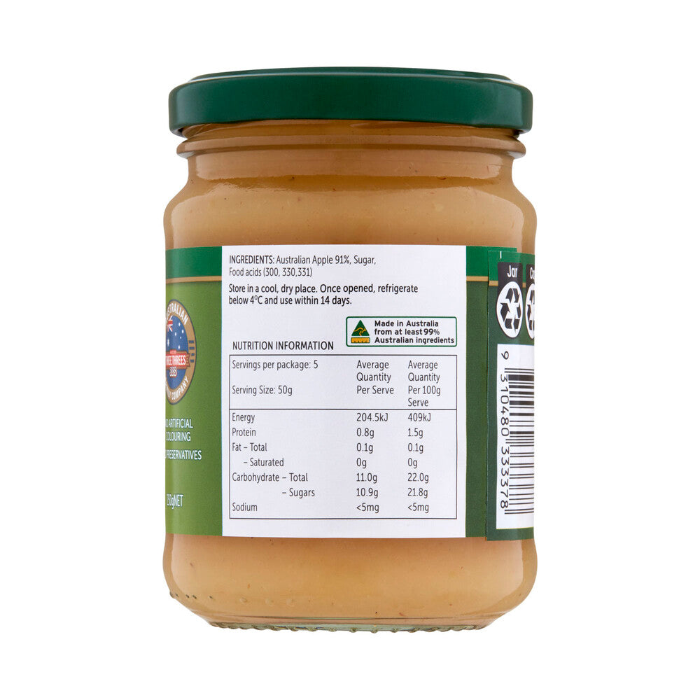 Three Threes Apple Sauce - 250g