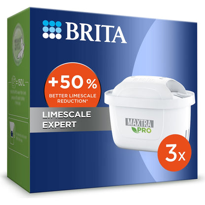 Brita Water Filter Cartridge Maxtra Pro Limescale 3 Pack