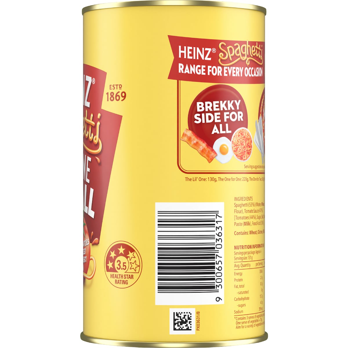 Heinz Canned Spaghetti Pasta The One For All Cheese 535g