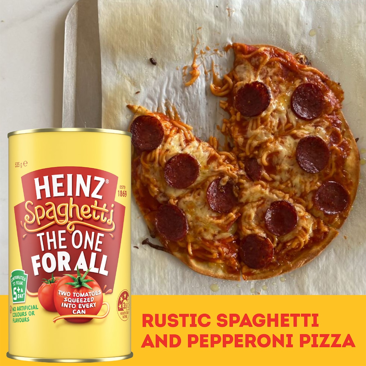 Heinz Canned Spaghetti Pasta The One For All Cheese 535g