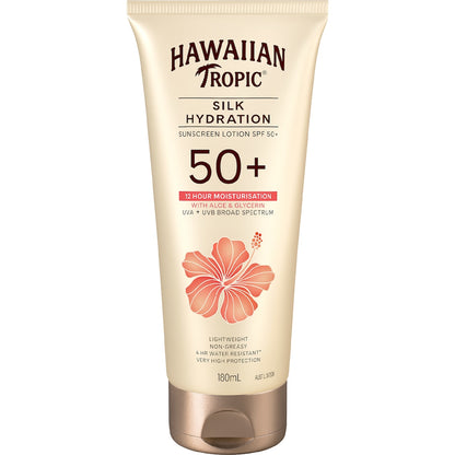 Hawaiian Tropic Spf 50+ Silk Hydration Sunscreen Lotion 180ml