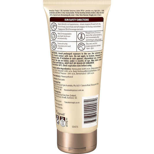 Hawaiian Tropic Spf 50+ Silk Hydration Sunscreen Lotion 180ml