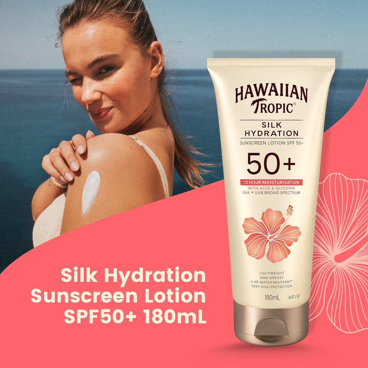 Hawaiian Tropic Spf 50+ Silk Hydration Sunscreen Lotion 180ml