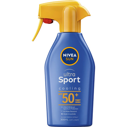 Nivea Sun Ultra Sport Cooling Sunscreen Trigger Spray Spf50+ 300ml