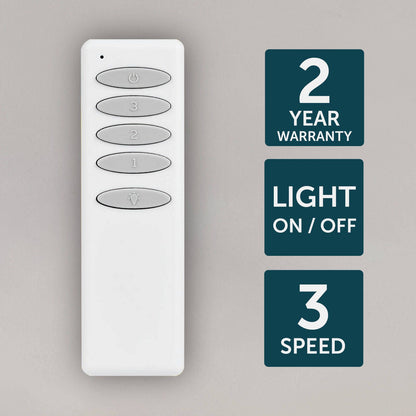 Brilliant Slimline AC Ceiling Fan Remote - 35 x 114mm - White