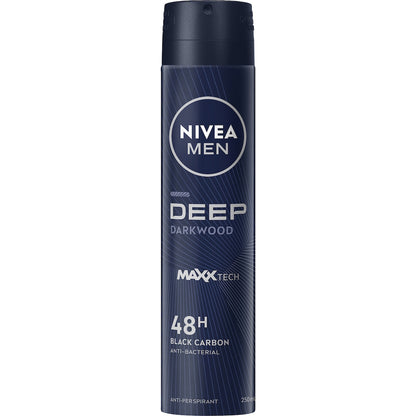 Nivea Men Deep Aerosol Antiperspirant Deodorant 250ml