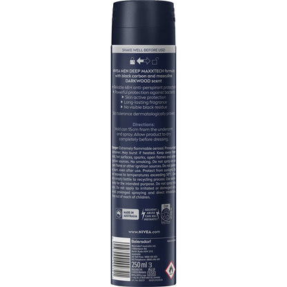 Nivea Men Deep Aerosol Antiperspirant Deodorant 250ml