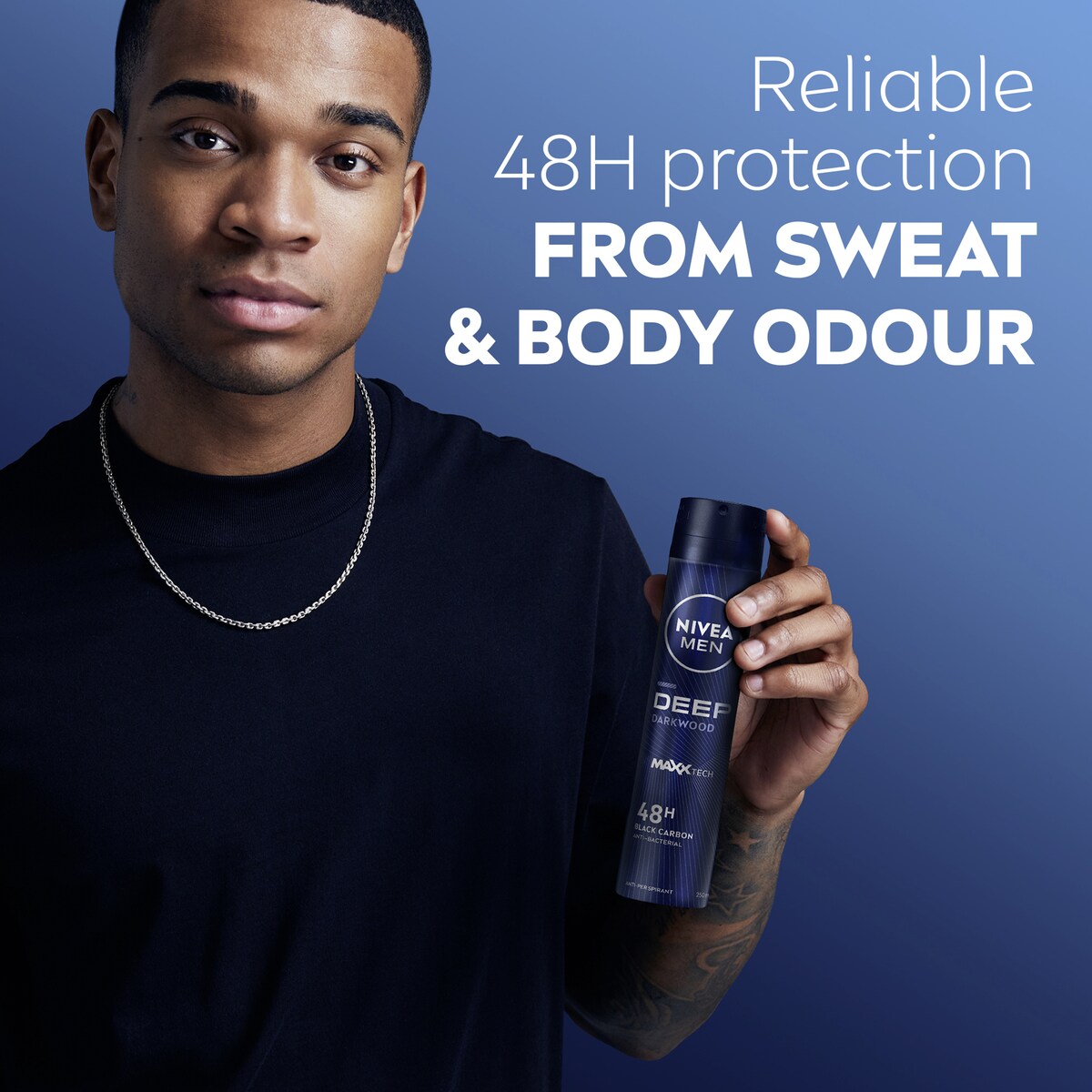 Nivea Men Deep Aerosol Antiperspirant Deodorant 250ml