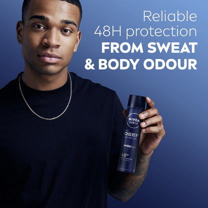 Nivea Men Deep Aerosol Antiperspirant Deodorant 250ml