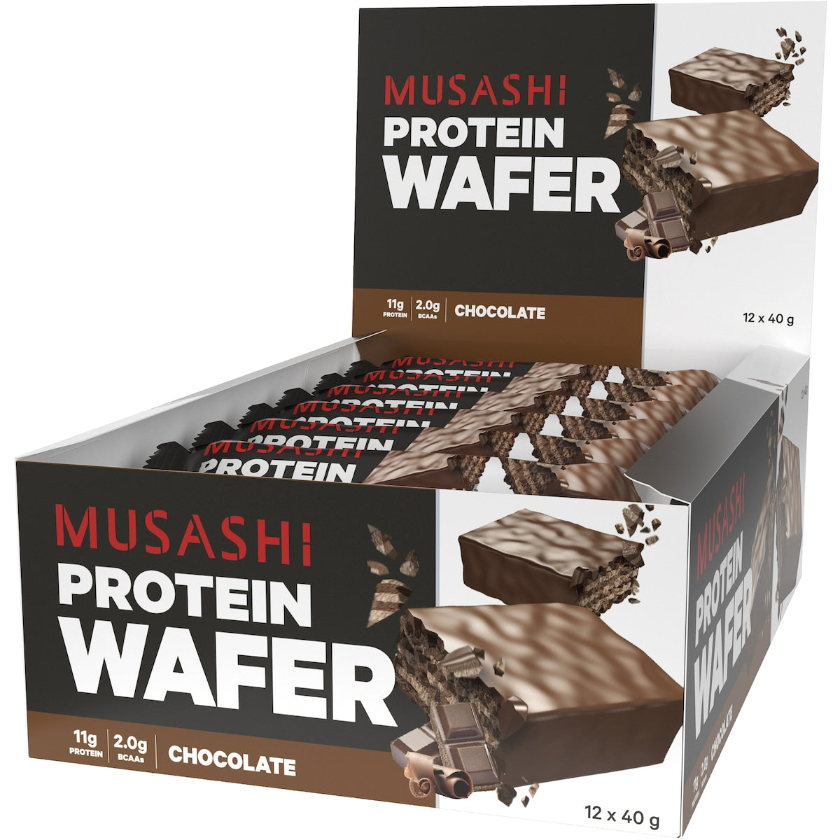 Musashi Wafer Protein Bar Chocolate 40g