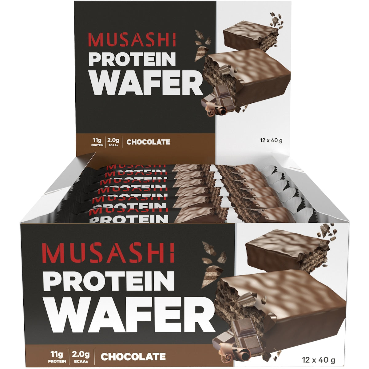 Musashi Wafer Protein Bar Chocolate 40g