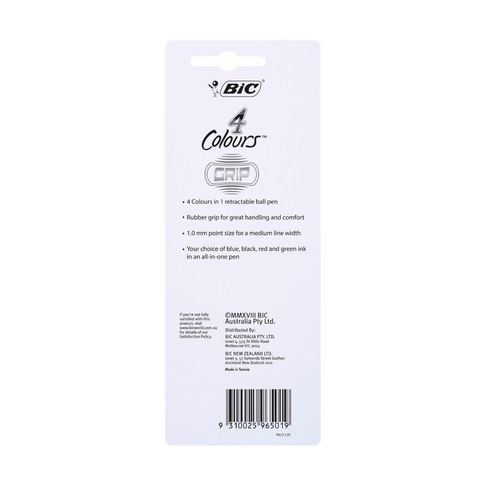 Bic 4 Colours Pens Grip - 2 Pack