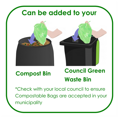 Maze 9L Slim Compostable Bags - 20 Pack - Starch Based Polymer - Composting